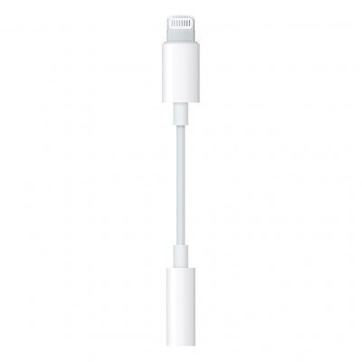Адаптер Apple Lightning - mini jack 3.5 мм, для гарнитуры и наушников (MMX62ZM/A)