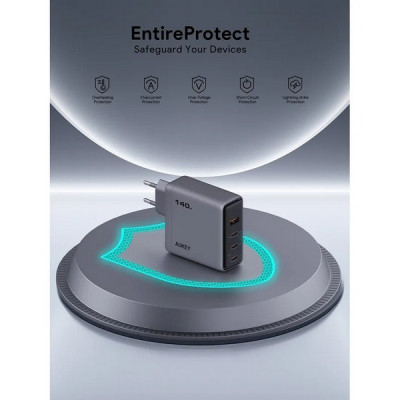 Cетевое зарядное устройство Aukey Comet Mix 140W (AWC-PA-C6G) Grey