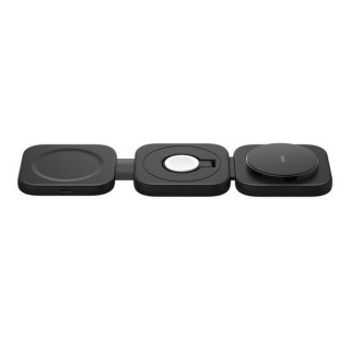 Беспроводное зарядное устройство Belkin 3-in-1 Magnetic Wireless Charging Travel Pad с Qi2 15W (WIZ024hqBK) Black