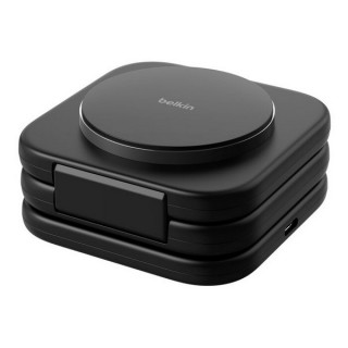 Беспроводное зарядное устройство Belkin 3-in-1 Magnetic Wireless Charging Travel Pad с Qi2 15W (WIZ024hqBK) Black