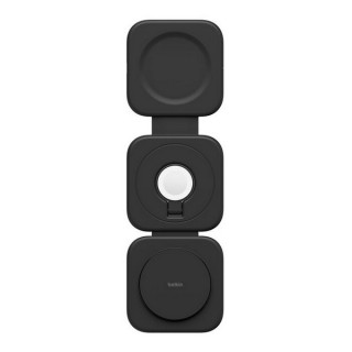 Беспроводное зарядное устройство Belkin 3-in-1 Magnetic Wireless Charging Travel Pad с Qi2 15W (WIZ024hqBK) Black