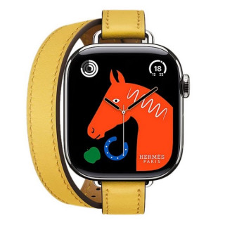 Apple Watch Series 11 Hermes 42 mm Attelage Double Tour Sun