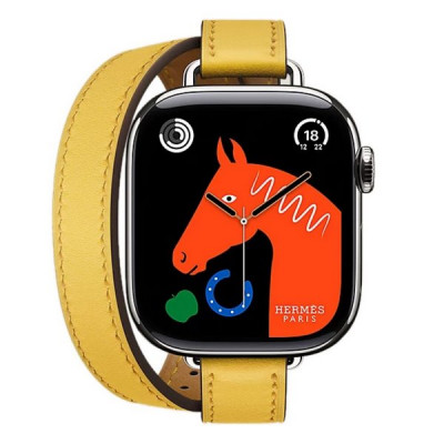 Apple Watch Series 11 Hermes 42 mm Attelage Double Tour Sun