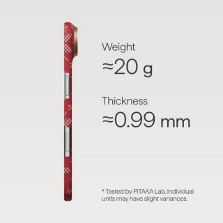 Чехол Pitaka Threads of Winter (Ultra-Slim) Case для iPhone Air (CP1704S) Scarlett