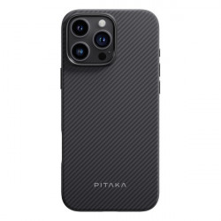 Противоударный чехол Pitaka Military-Grade Protective Case для iPhone 16 Pro Black/Grey (Twill) (KI1601PPA)