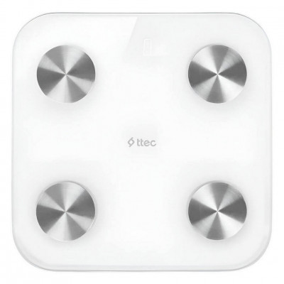 Умные весы TTEC Sensi Smart Scale с чувствительными датчиками для анализа тела (2AT01) белый