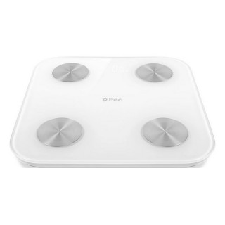 Умные весы TTEC Sensi Smart Scale с чувствительными датчиками для анализа тела (2AT01) белый