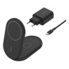 Беспроводное зарядное устройство Belkin 2-in-1 Magnetic Foldable Wireless Charger с Qi2 15W (WIZ028vfBK) Black
