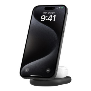 Беспроводное зарядное устройство Belkin 2-in-1 Magnetic Foldable Wireless Charger с Qi2 15W (WIZ028vfBK) Black