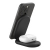 Беспроводное зарядное устройство Belkin 2-in-1 Magnetic Foldable Wireless Charger с Qi2 15W (WIZ028vfBK) Black