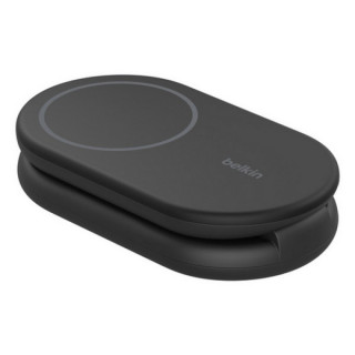 Беспроводное зарядное устройство Belkin 2-in-1 Magnetic Foldable Wireless Charger с Qi2 15W (WIZ028vfBK) Black
