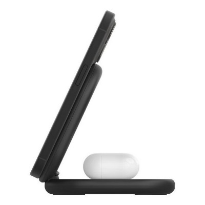 Беспроводное зарядное устройство Belkin 2-in-1 Magnetic Foldable Wireless Charger с Qi2 15W (WIZ028vfBK) Black