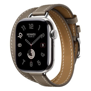Apple Watch Series 11 Hermes 42 mm Attelage Double Tour Etoupe