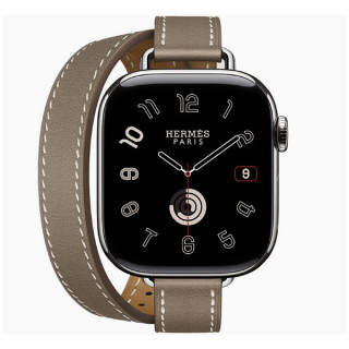 Apple Watch Series 11 Hermes 42 mm Attelage Double Tour Etoupe
