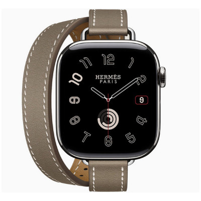 Apple Watch Series 11 Hermes 42 mm Attelage Double Tour Etoupe