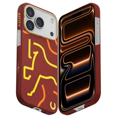 Чехол Airity Horse Aramid Fiber Case для iPhone 17 Pro Max (Red)