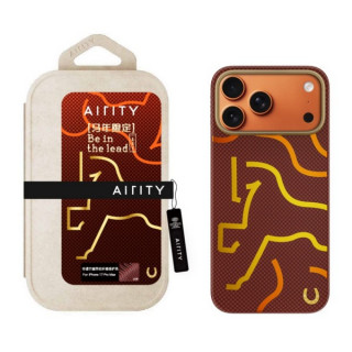 Чехол Airity Horse Aramid Fiber Case для iPhone 17 Pro Max (Red)