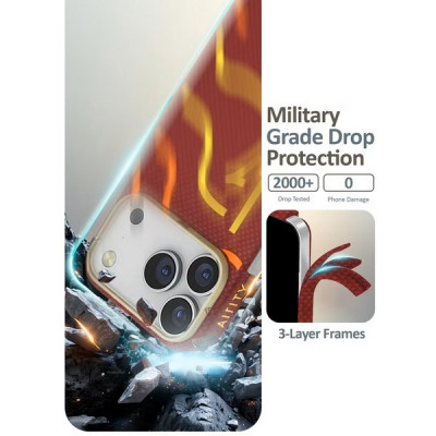 Чехол Airity Horse Aramid Fiber Case для iPhone 17 Pro Max (Red)
