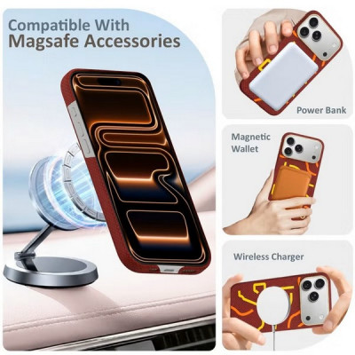 Чехол Airity Horse Aramid Fiber Case для iPhone 17 Pro Max (Red)
