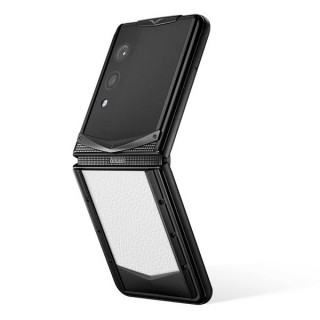 Vertu Quantum Flip Calfskin Moonlight White