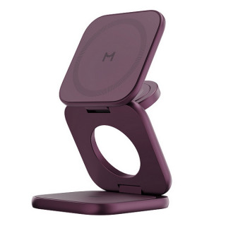 Беспроводное зарядное устройство Magssory Fold Ultra 3 в 1 Qi2.2 (WCH083bur) Burgundy