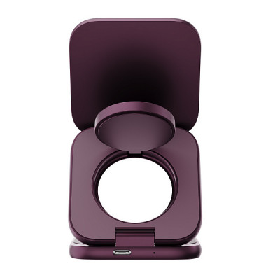 Беспроводное зарядное устройство Magssory Fold Ultra 3 в 1 Qi2.2 (WCH083bur) Burgundy