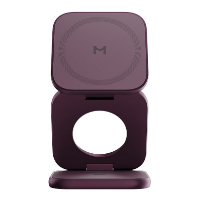 Беспроводное зарядное устройство Magssory Fold Ultra 3 в 1 Qi2.2 (WCH083bur) Burgundy