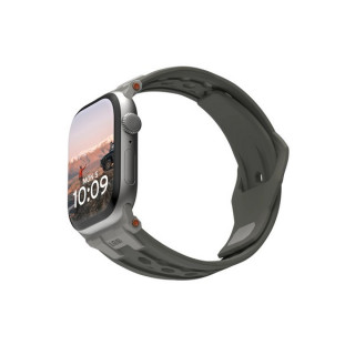 Ремешок каучуковый UAG Monarch для Apple Watch 49/46/45/44 мм зеленый/титановый (Olive/Titanium) (194158117236)