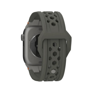 Ремешок каучуковый UAG Monarch для Apple Watch 49/46/45/44 мм зеленый/титановый (Olive/Titanium) (194158117236)
