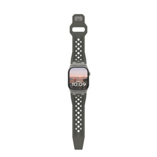 Ремешок каучуковый UAG Monarch для Apple Watch 49/46/45/44 мм зеленый/титановый (Olive/Titanium) (194158117236)