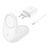 Беспроводное зарядное устройство Belkin 2-in-1 Magnetic Foldable Wireless Charger с Qi2 15W (WIZ028vfWH) White