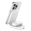 Беспроводное зарядное устройство Belkin 2-in-1 Magnetic Foldable Wireless Charger с Qi2 15W (WIZ028vfWH) White