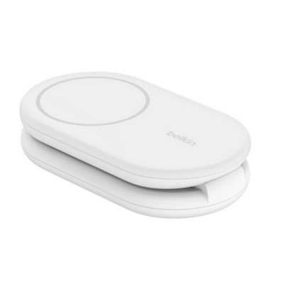 Беспроводное зарядное устройство Belkin 2-in-1 Magnetic Foldable Wireless Charger с Qi2 15W (WIZ028vfWH) White