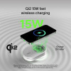 Беспроводное зарядное устройство Belkin 2-in-1 Magnetic Foldable Wireless Charger с Qi2 15W (WIZ028vfWH) White