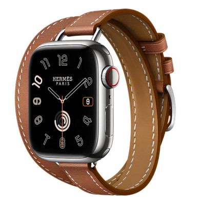 Apple Watch Series 11 Hermes 42 mm Attelage Double Tour Gold