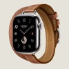 Apple Watch Series 11 Hermes 42 mm Attelage Double Tour Gold