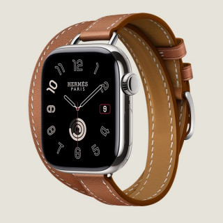 Apple Watch Series 11 Hermes 42 mm Attelage Double Tour Gold