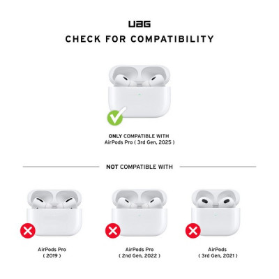 Чехол UAG Monarch Case with Built-in Phone Stand для AirPods Pro 3 (104131114034) Black/Silver