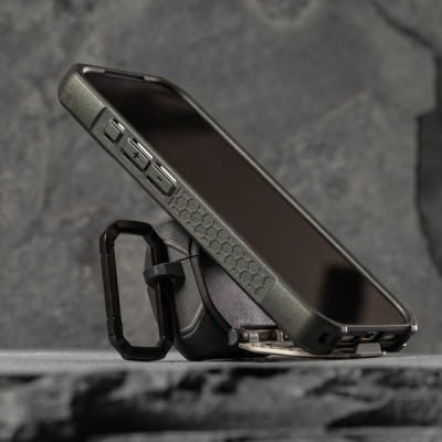 Чехол UAG Monarch Case with Built-in Phone Stand для AirPods Pro 3 (104131114034) Black/Silver