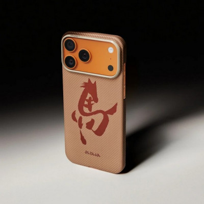 Чехол Pitaka Ink Horse Painting Ultra-Slim Case для iPhone 17 Pro Max 6.9" (HR1705PM) Gold & Jade