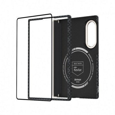 Чехол + стекло Benks ArmorGrid Air Grand Combo Case Kevlar для Samsung Galaxy Z Fold 8 (Obsidian Black)
