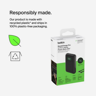 Внешний аккумулятор Belkin BoostCharge Pro Laptop Power Bank 20000mAh (BPB020btBK) Black