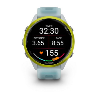 Умные часы Garmin Forerunner 570 47 мм желтый алюминий с полупрозрачным белым/бирюзовым ремешком (010-02971-01)