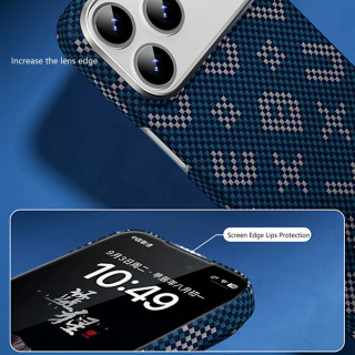 Чехол BlueO Gilded Tactile Woven Aramid Fiber Magnetic Case для iPhone 17 Pro Blue (BL061-17pro-Blue)