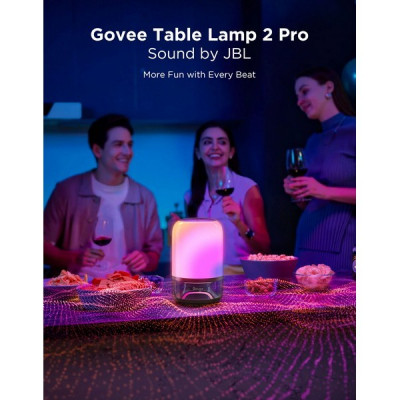 Светодиодная прикроватная лампа Govee RGBICWW Table Lamp 2 Pro Sound by JBL (H60200F1)