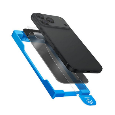 Защитное стекло Uniq Optix Exofit Privacy Anti-Dust Filter (+PRO applicator) для iPhone 17 Pro Black (IP6.3P(2025)-EXOFITPRI)