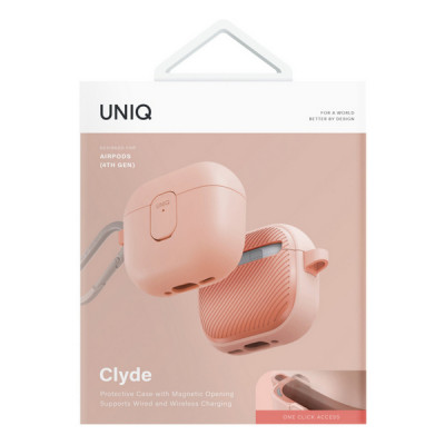 Чехол из полиуретана Uniq CLYDE для AirPods 4 Light Pink/Crepe Pink (AIRPODS(2024)-CLYLPKCPK)