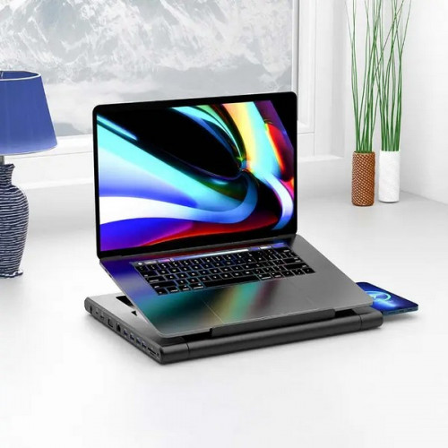 Подставка для ноутбука Powerology Multi-Functional Pro Hub Laptop Stand (PWPROHUB-BK) Black