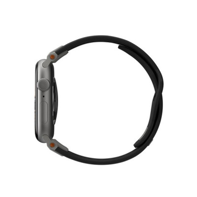 Ремешок каучуковый UAG Monarch для Apple Watch 49/46/45/44 мм черный/титановый (Black/Titanium) (194158114036)