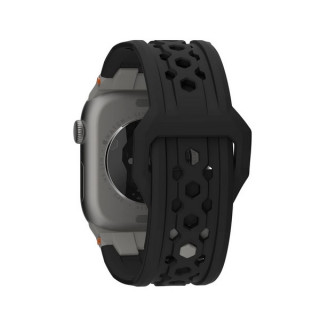 Ремешок каучуковый UAG Monarch для Apple Watch 49/46/45/44 мм черный/титановый (Black/Titanium) (194158114036)